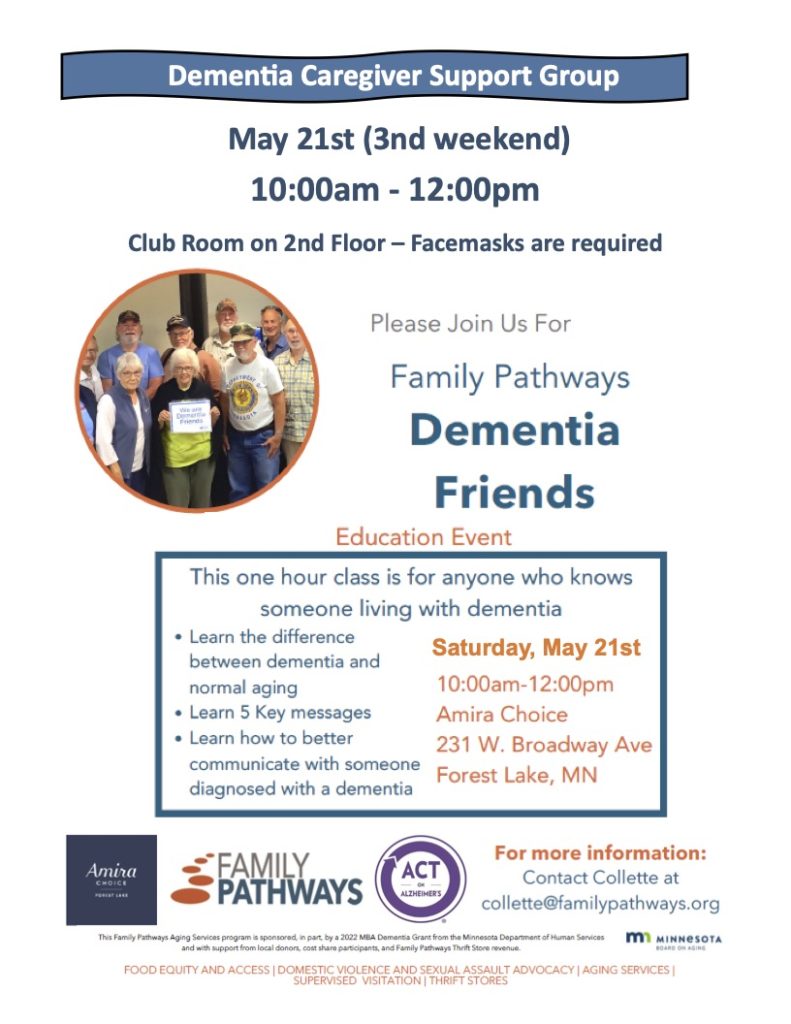 Dementia Support Group May 21, 2022